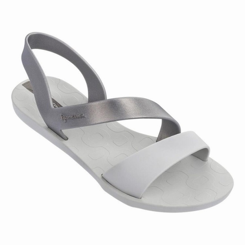 Grey / Silver Ipanema Vibe Women's Sandals | ZB4891075