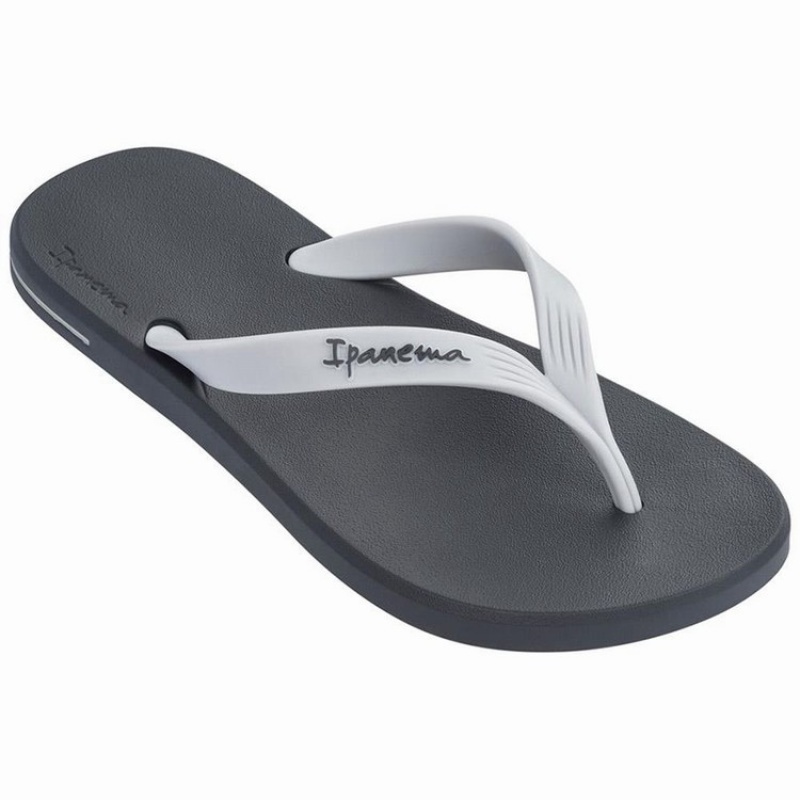 Grey / White Ipanema Posto 10 Men's Flip Flops | FR4192356