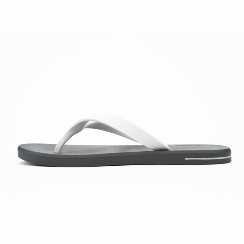 Grey / White Ipanema Posto 10 Men's Flip Flops | FR4192356