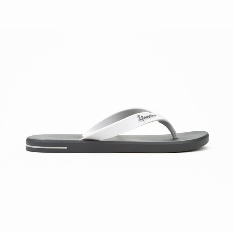 Grey / White Ipanema Posto 10 Men's Flip Flops | FR4192356