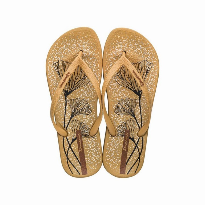 Khaki Ipanema Anatomic Temas XI Women's Flip Flops | JA0413682