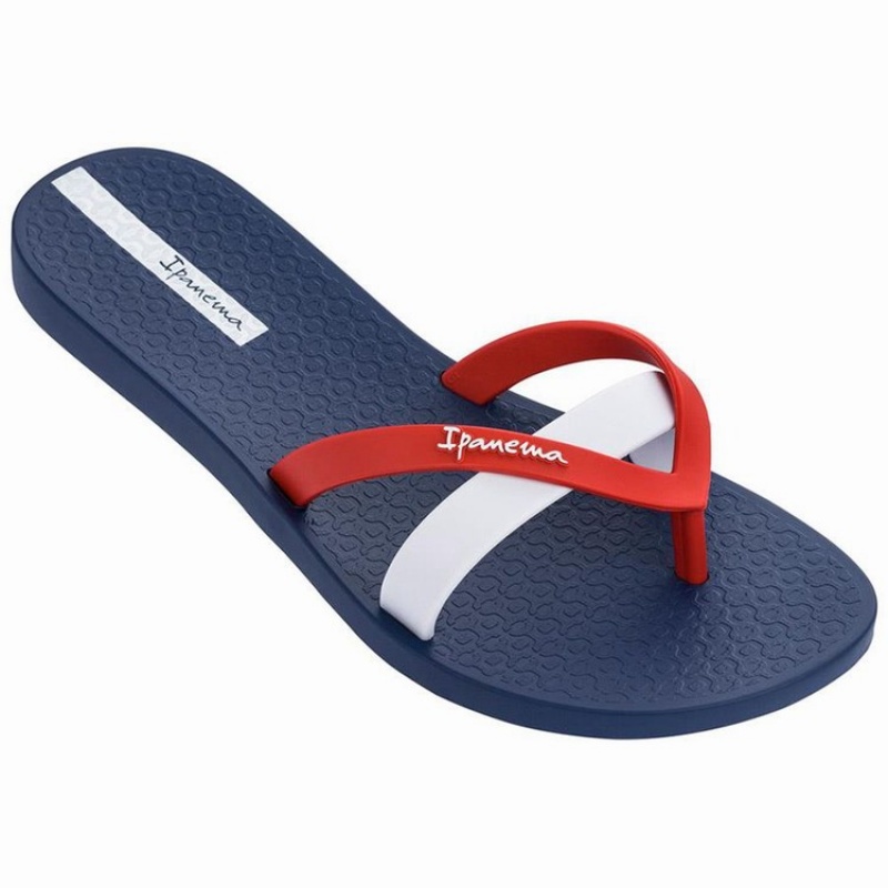 Navy / Red / White Ipanema Kirei Women's Flip Flops | KH4128796