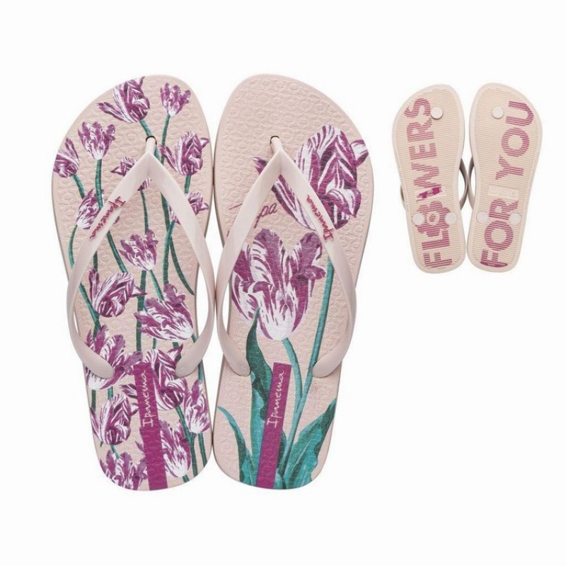 Pink Ipanema Botanicals Women's Flip Flops | GD6238904