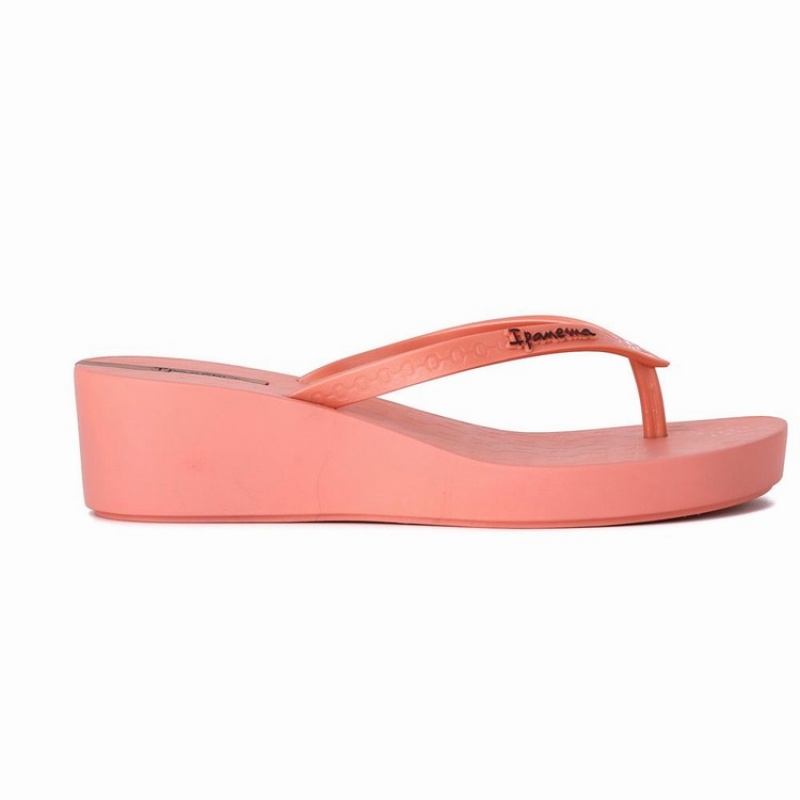 Pink Ipanema Daisy Wedge Women's Flip Flops | RI7681395