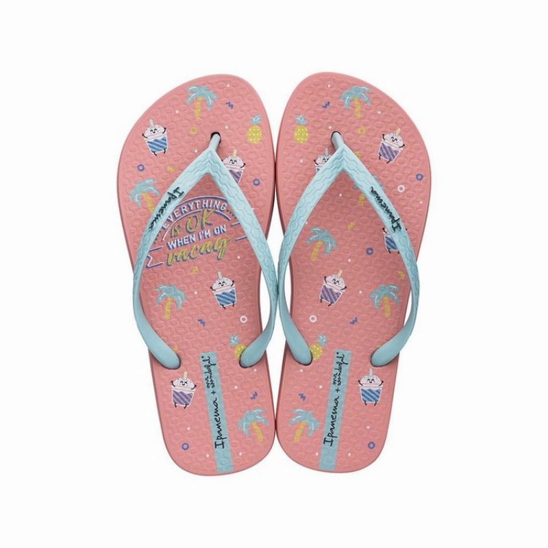 Pink / Blue Ipanema Mr. Wonderful II Women's Flip Flops | WZ1359067