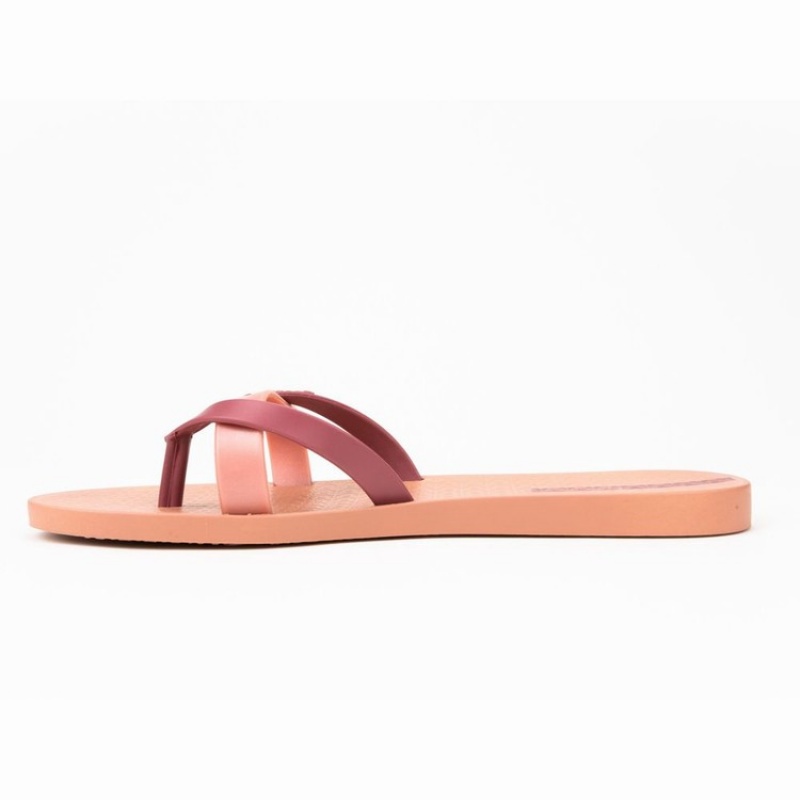 Pink / Burgundy Ipanema Kirei Women's Flip Flops | UB0673948