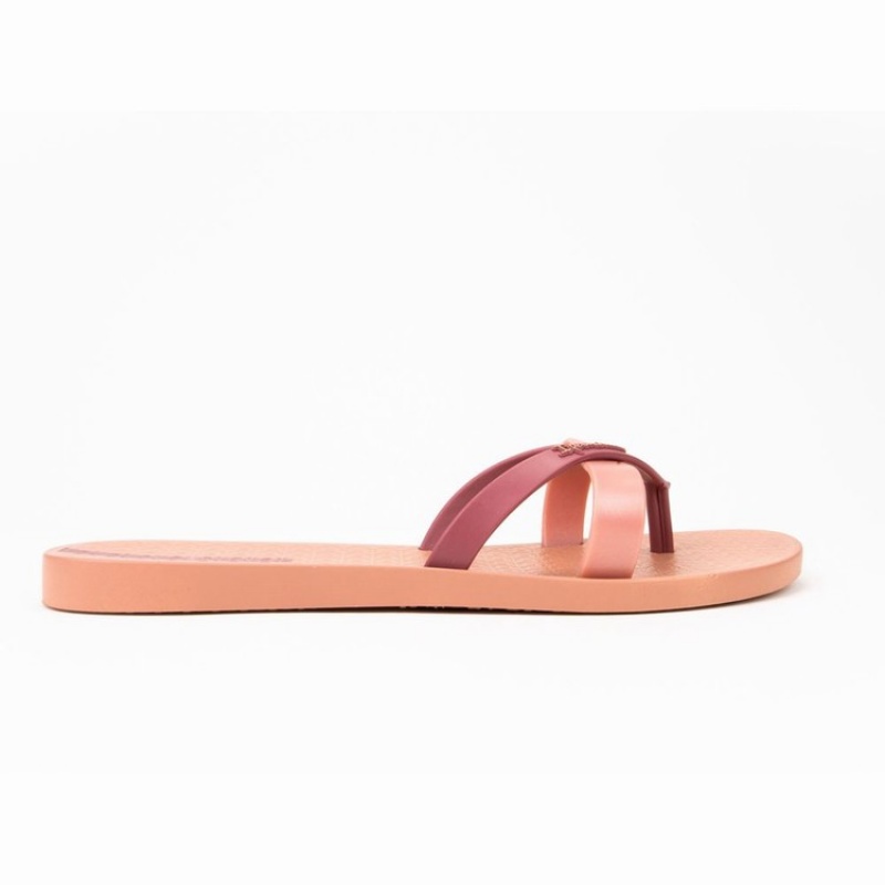 Pink / Burgundy Ipanema Kirei Women's Flip Flops | UB0673948