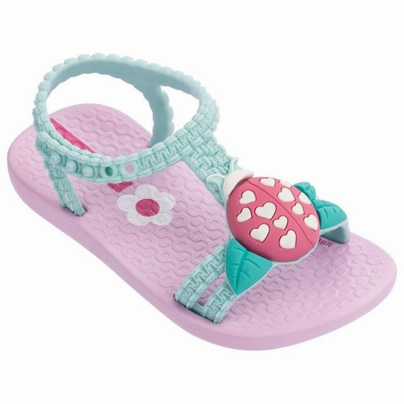 Pink / Green Ipanema Buggy Baby Sandals | VR0356481