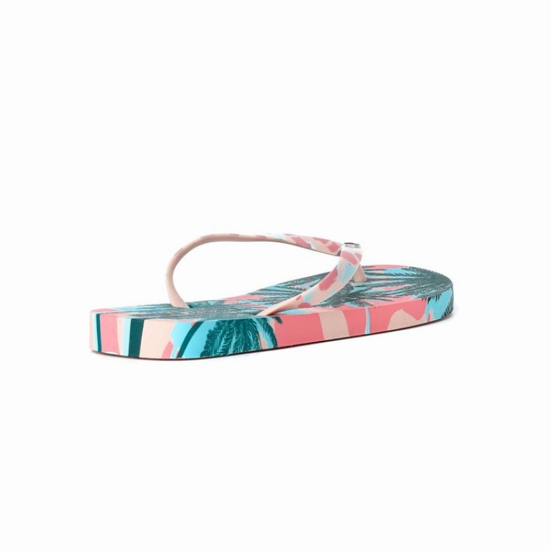 Pink / Green Ipanema I Love Sun Women's Flip Flops | NU9154083