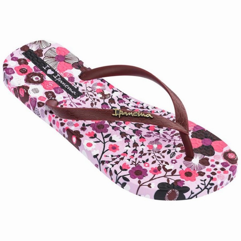 Purple / Burgundy Ipanema Pop Women's Flip Flops | EF4615308