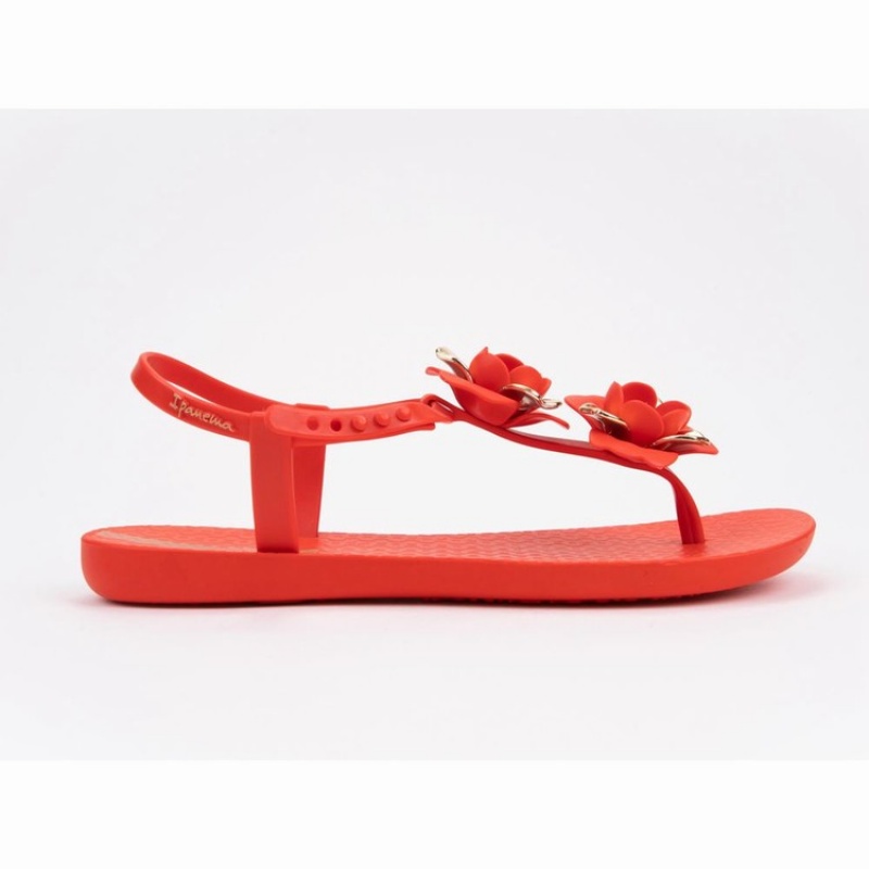 Red / Gold Ipanema Floret Women's Sandals | RS7316489