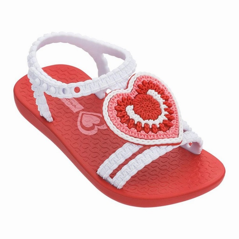 Red / White Ipanema V Baby Sandals | XT7598621