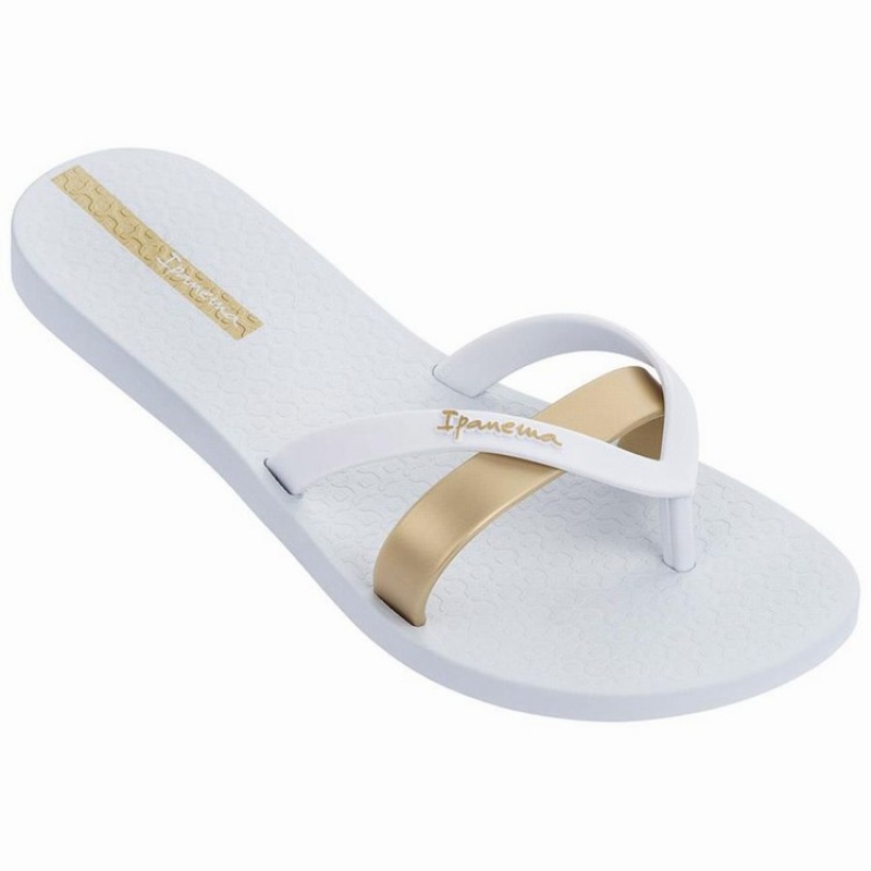 White / Gold Ipanema Kirei Women's Flip Flops | CS6708531