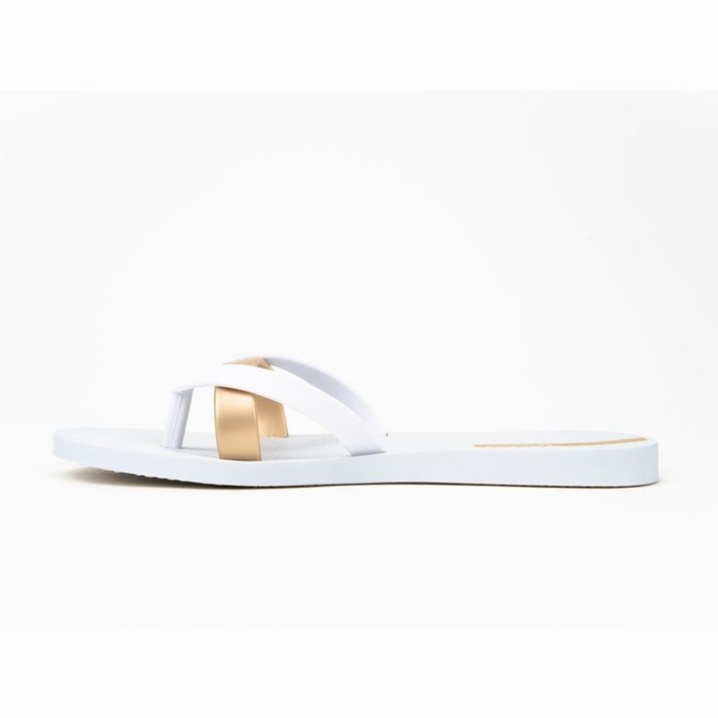 White / Gold Ipanema Kirei Women's Flip Flops | CS6708531