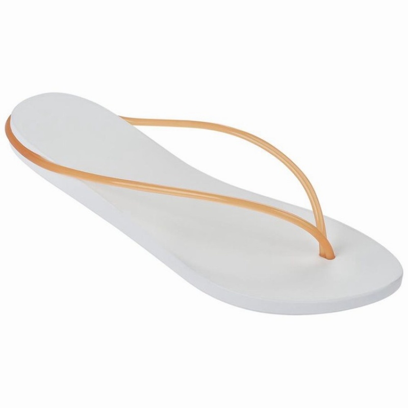 White / Orange Ipanema Philippe Starck Thing M Women\'s Flip Flops | WI9561037