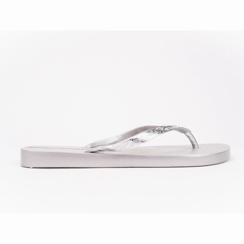 White / Silver Ipanema Glam Women's Flip Flops | ST2186750