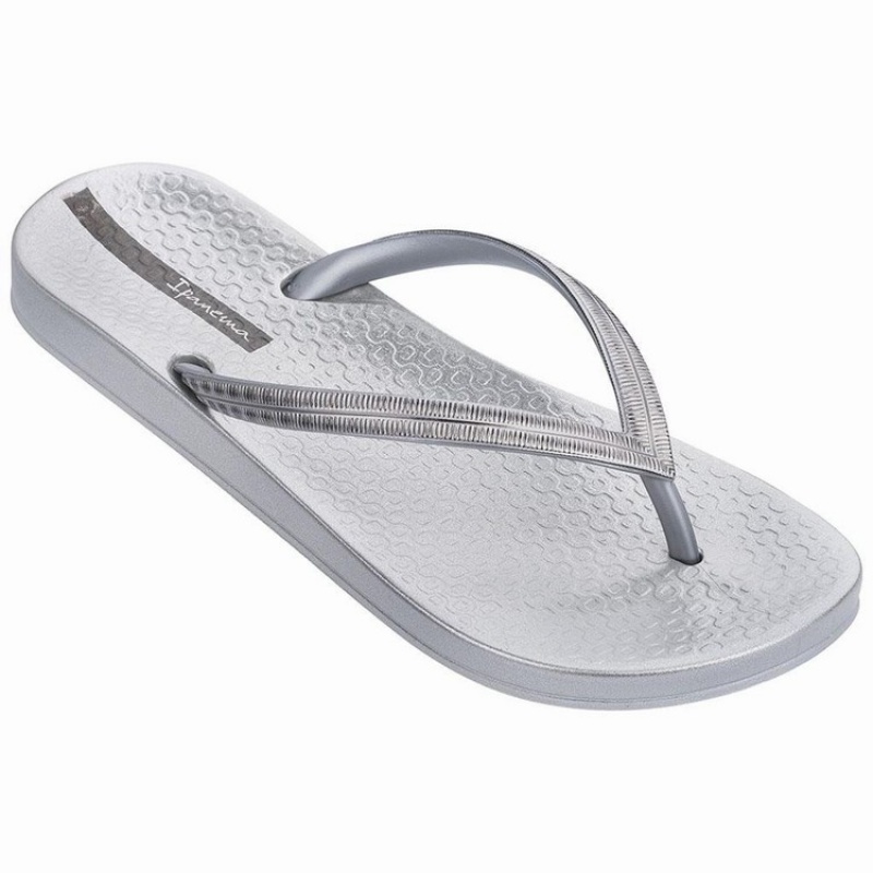 White / Silver Ipanema Mesh IV Women\'s Flip Flops | PX7193568