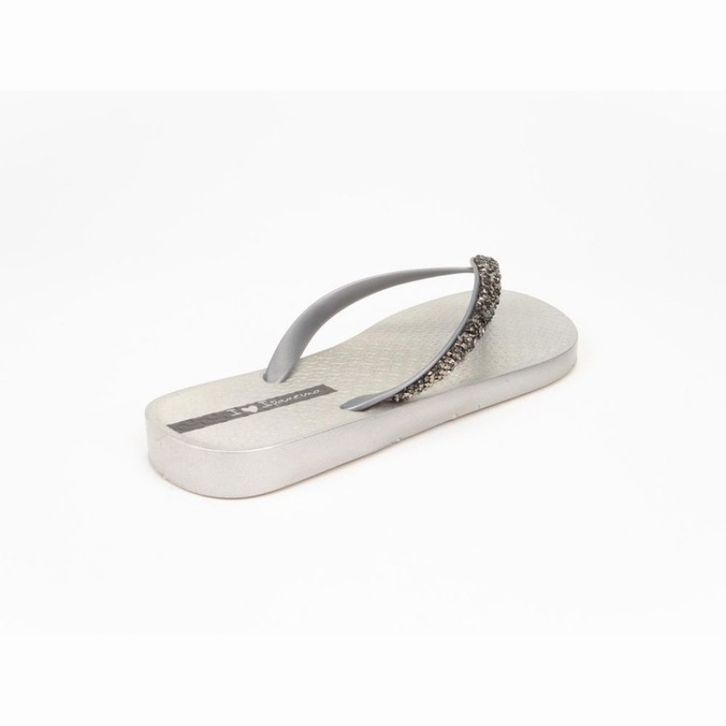 White / Silver Ipanema Pebble Women's Flip Flops | IX7821590