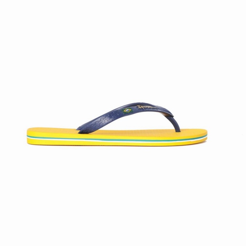 Yellow / Blue Ipanema Classic Brazil II Men's Flip Flops | AF9064381